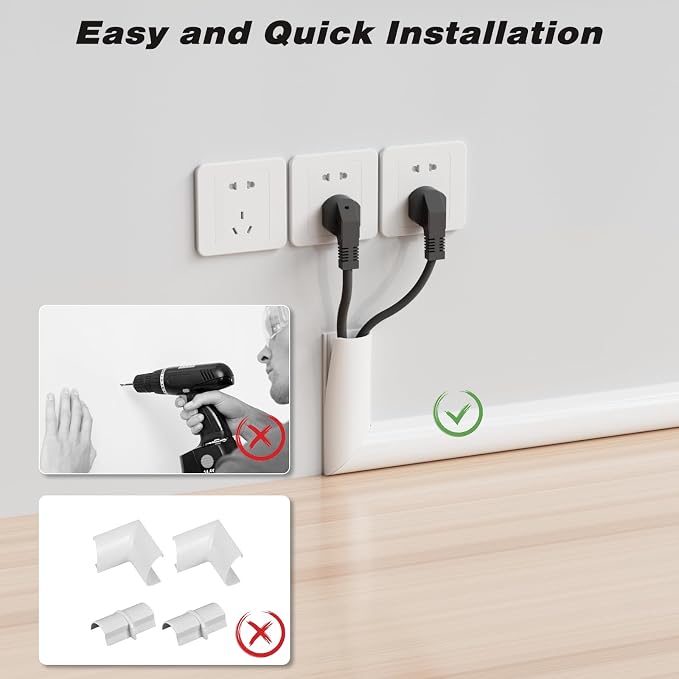 39" Silicone Cord Hider for Wall Mount TV, Large Self-Adhesive Cable Hider for - Image 6
