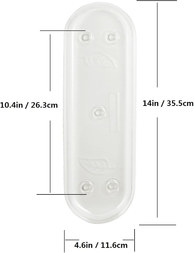 Idyllize Oval 5 Pieces of 14 by 4 5/8 Inches Clear Plastic Heavy Duty Plant - Image 2