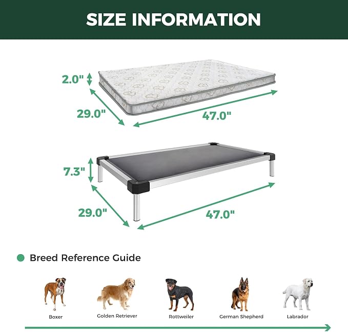 FXW TitanNest Chew-Proof Elevated Dog Bed, Raised Cot - Image 6
