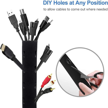 JOTO 4 Pack Cable Management Sleeve 19-20 Inches -Black | Cord Organizer System - Image 5