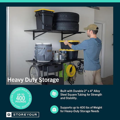 StoreYourBoard Heavy Duty Garage Shelf Wall Mount 2ft x 4ft – Wall-Mounted - Image 4