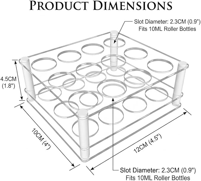 BOXIN 12Slots Roller Bottles Holder, Perfect Vertically Hold - Image 2