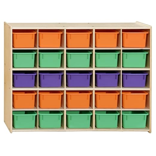Contender 25 Tray Storage with Assorted Pastel Trays, Kids Cube Locker Shelving by Contender