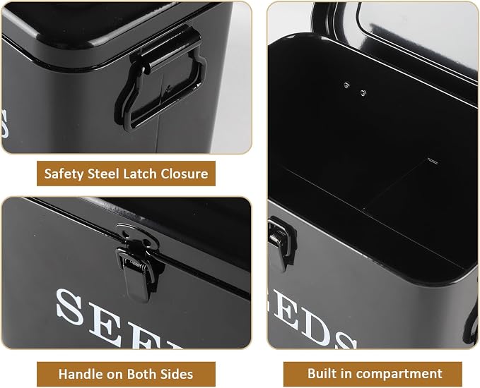 Seed Storage Organizer, T-Shape Compartment Seed Box - Image 2