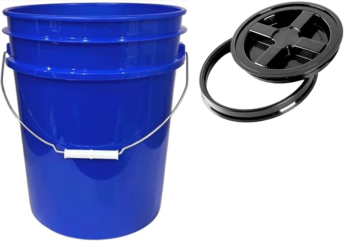 House Naturals 5 Gallon Plastic Blue Food Grade Made in USA Bucket Container - Image 2