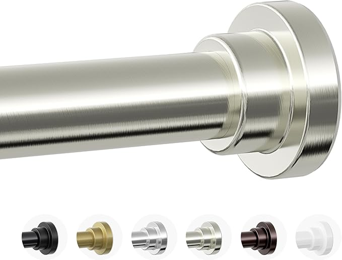 Mcrbeay Shower Curtain Rod, Non Slip Adjustable 28-74 inch No Drill Shower by McrbeayShelfLiner