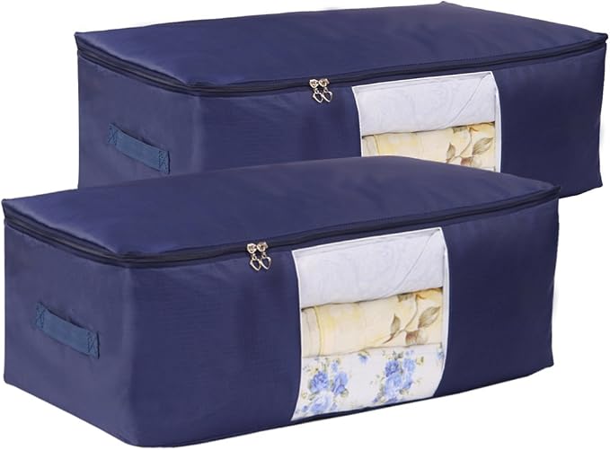 Blanket Storage Bags Pillow Bedspread Bedding Clothes Organizer Storage by VEAMOR