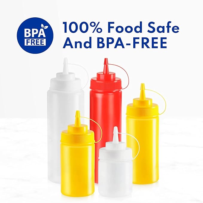 New Star Foodservice 533746 Squeeze Bottles, Wide Mouth, 32 oz - Image 9
