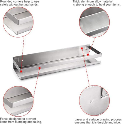 OwnMy Bathroom Shower Shelf Stainless Steel Bath Kitchen Basket Shower Caddy - Image 5