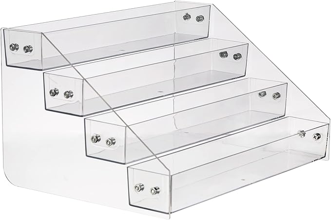 Acrylic Spice Rack, Tiered Spice Rack Shelf Seasoning Organizer by Kihor