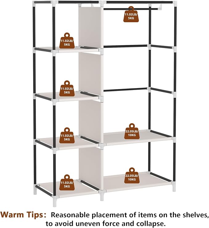 Calmootey Portable Closet Organizer, Space-Saving Storage System - Image 9