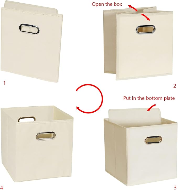 Fabric storage bins Cubes, Fabric Cube Organizer - Image 6
