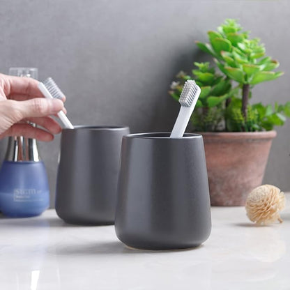 Matte Grey Toothbrush Holders for Bathroom - Image 5