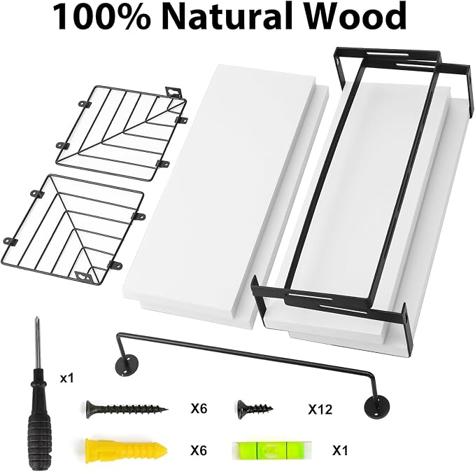Fixwal Wall Mounted Bathroom Shelves Over Toilet | Wall Shelf - Image 3