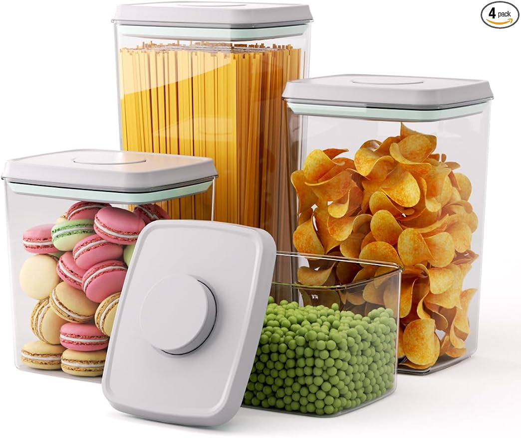Pop Storage Set – 4 Pack Airtight Food-Grade Containers by Tourdeus