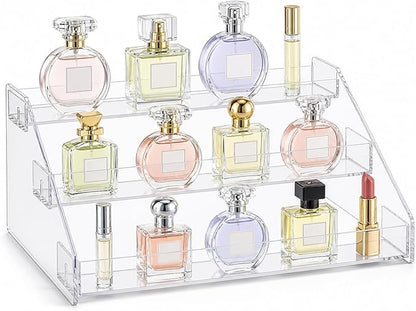 Cleo Heath & Beauty Perfume Organizer 3-Tier – Clear Acrylic Display Stand by Unknown