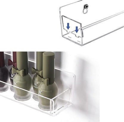 6Pcs/Set Acrylic Nail Polish Rack Wall Mounted, Lipstick Essential Oil Bottle - Image 6