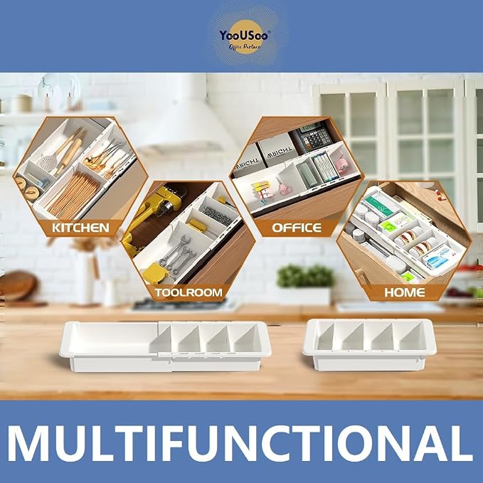 YOOUSOO Expandable Drawer Organizer, Drawer Dividers Organizers and Storage - Image 7