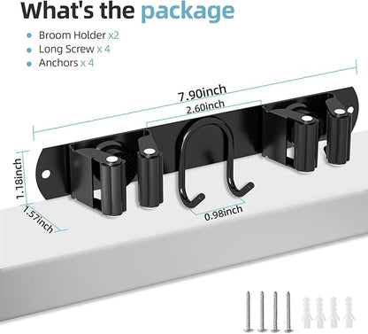 Broom Holder Wall Mount, Broom Hanger - Image 2