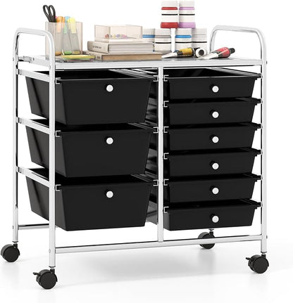 Giantex 9 Drawers Rolling Cart, Classroom Organizers, Storage Cart by Giantex