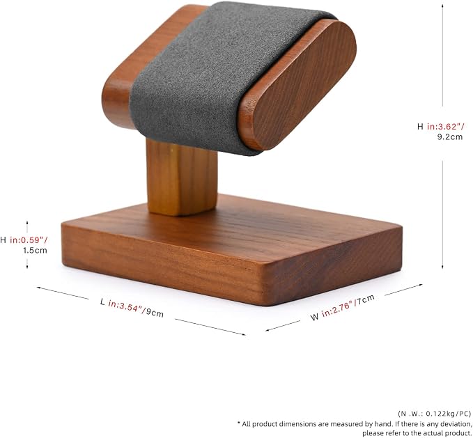 Oirlv Solid Wood Single Watch Display Stand Showcase Bracelet Bangle Jewelry - Image 8