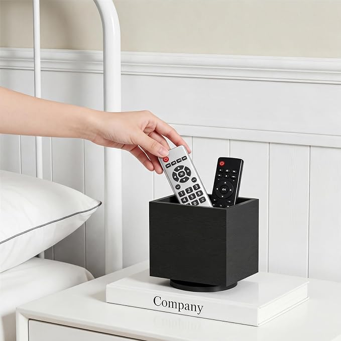 360° Rotating Remote Control Holder, Wooden TV Controller Holder, Remote Holder - Image 4