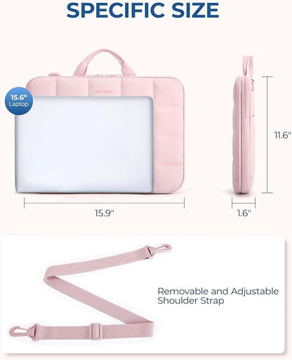 BAGSMART Laptop Case with Handle, Puffy Laptop Sleeve Bag - Image 4