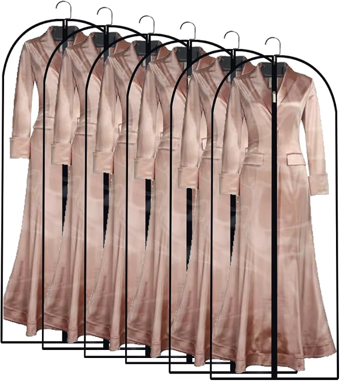 Garment Bag Clear for Long Dress Clothing Suit Bags for Closet Storage Wedding by HomeClean
