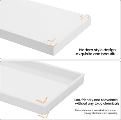 Vanity and Bathroom Tray, 11.8" ABS Countertop Organizer, Waterproof Vanity Tray - Image 6