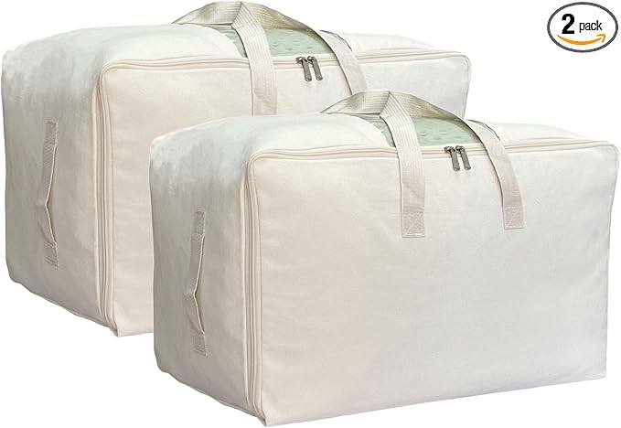 Soft Large Canvas Comforter Storage Bags by DoYiKe