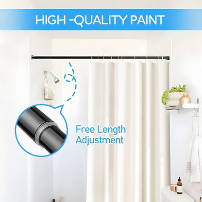 Tension Curtain Rod Black 4PCS Tension Rods - Image 3