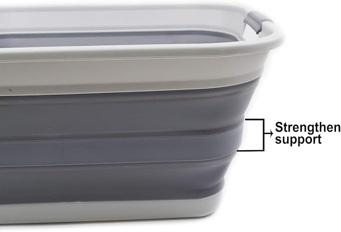 SAMMART 42L Collapsible Plastic Laundry Basket-Foldable Pop Up Storage - Image 6