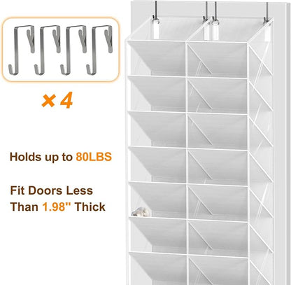 30 Pairs Over the Door Shoe Organizer, 10-Tier Door Shoes Rack Storage - Image 8