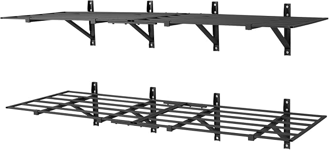 VEVOR 2-Pack Heavy Duty Garage Wall Shelving, 2 x 6 ft Steel Wall Mounted - Image 9