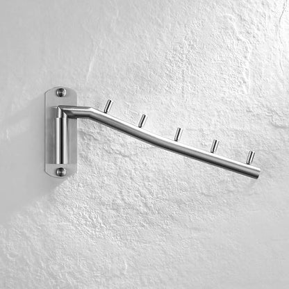 JQK Folding Clothes Hanger Rack, Stainless Steel Swing Arm Hook Holder - Image 4