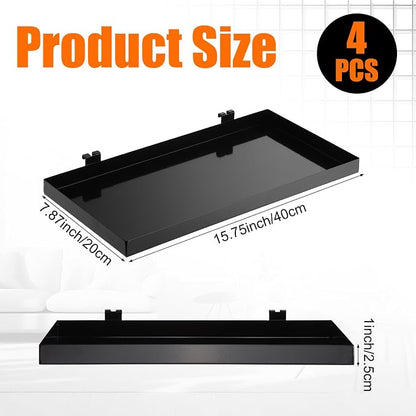 Coume 4 Pcs Gridwall Shelf Grid Panel Display Shelf Metal Wire Wall Rack - Image 3