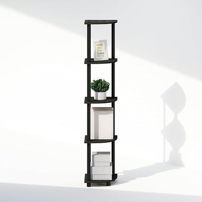 Furinno Turn-N-Tube Storage Shelves, 5-Tier Book Shelf, Corner Shelf, Toolless - Image 8