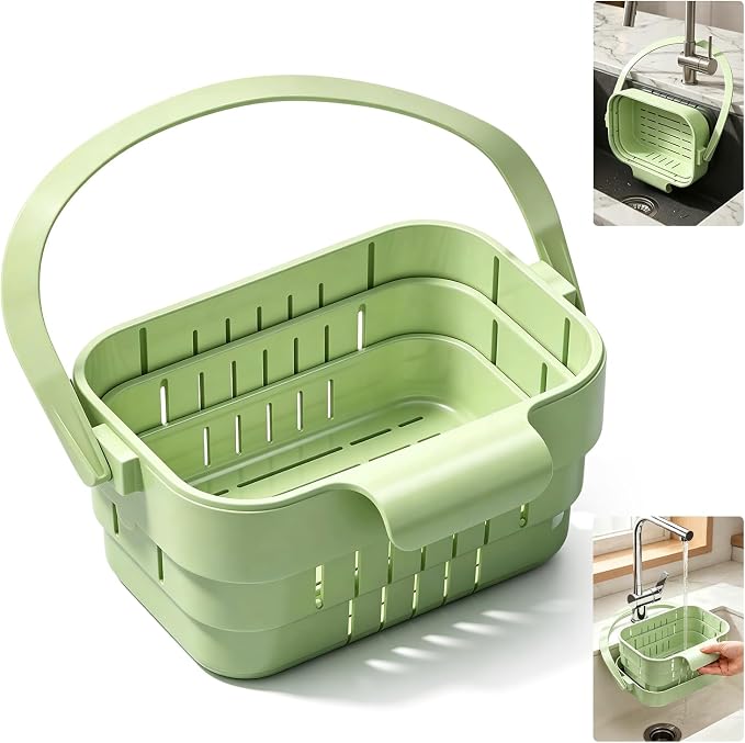 2026 Upgrade Foldable Hanging Sink Drain Basket, Saving Food Strainer(GREEN | by Unknown