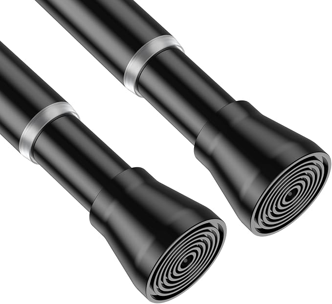 AIZESI Spring Tension Rods Adjustable Tension Curtain Rod Small Tension Rod No by AIZESITENSIONROD