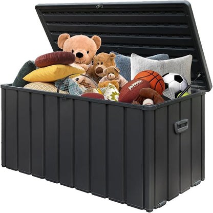 Domi 100 Gallon Deck Box, Metal Outdoor Storage Box by domioutdoorliving