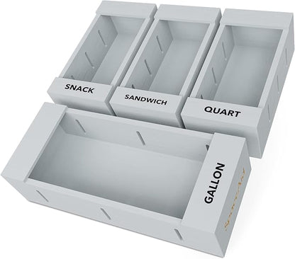 SpaceAid Bag Storage Organizer for Kitchen Drawer, Bamboo Organizer, Compatible by SpaceAid