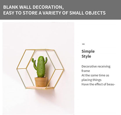 Wall Mounted Hexagonal Floating Shelves Set of 3 in Different Sizes, Modern - Image 5