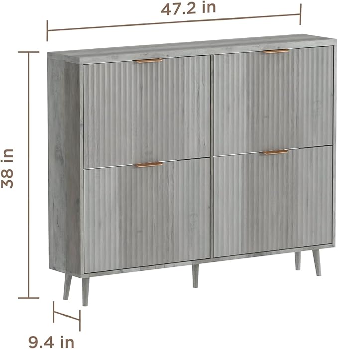 Shoe Cabinet Storage, Modern Freestanding Organizer - Image 2