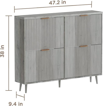 Shoe Cabinet Storage, Modern Freestanding Organizer - Image 2