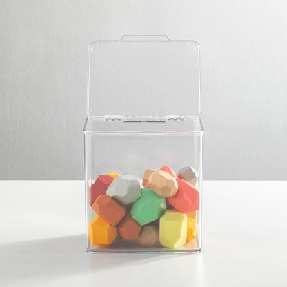 mDesign Kids Plastic Stackable Toy Storage Organizer Box Container - Image 3