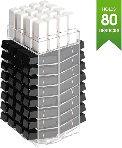 JackCubeDesign 360 Rotating Lipstick Clear Acrylic Display Rack Organizer Stand - Image 3