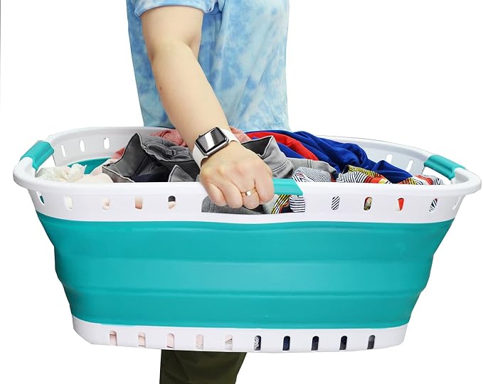 SAMMART 44L Collapsible Plastic Laundry Basket - Image 7