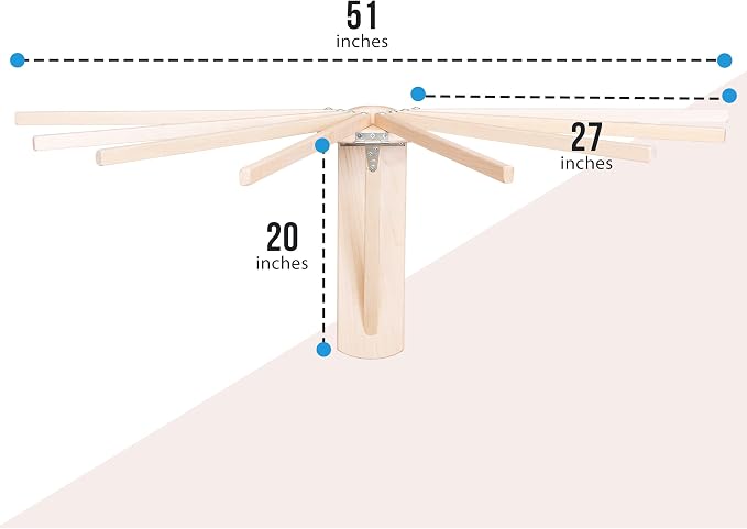 Pennsylvania Woodworks Wall Mounted Clothes Drying Rack - Image 2