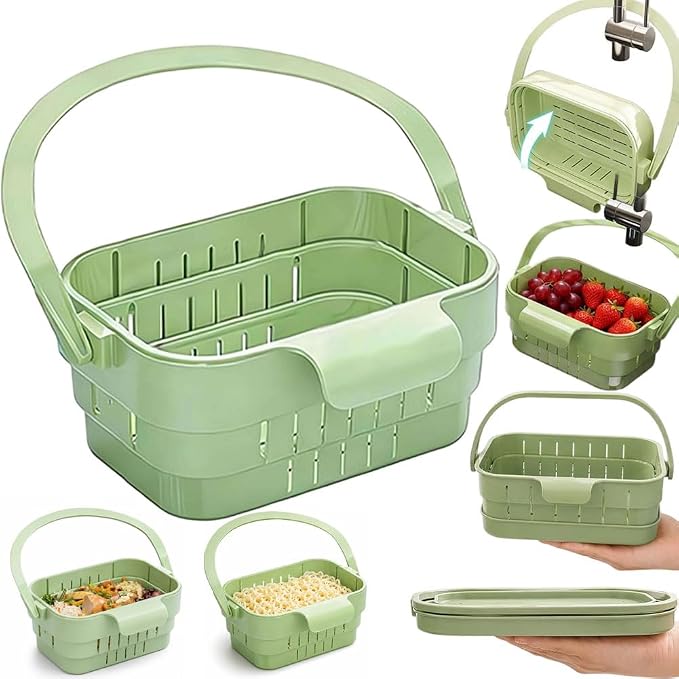 Foldable Hanging Sink Drain Basket, 2026 Stretchable Kitchen Colander by Unknown