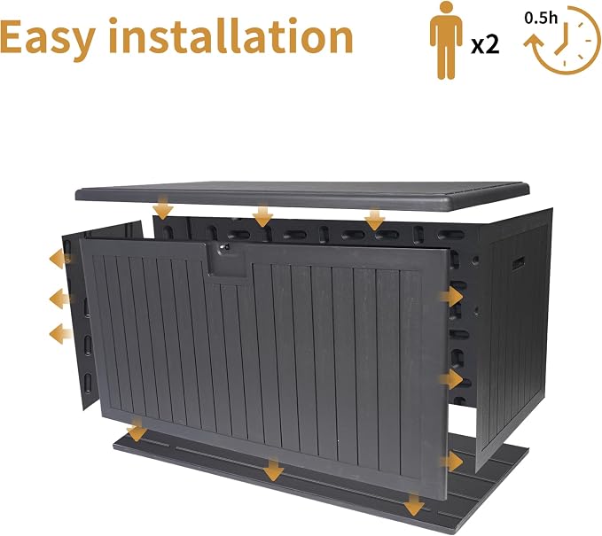 KUIKUI 320 Gallon Deck Box Waterproof, Extra Large Outdoor Storage Box Lockable - Image 8